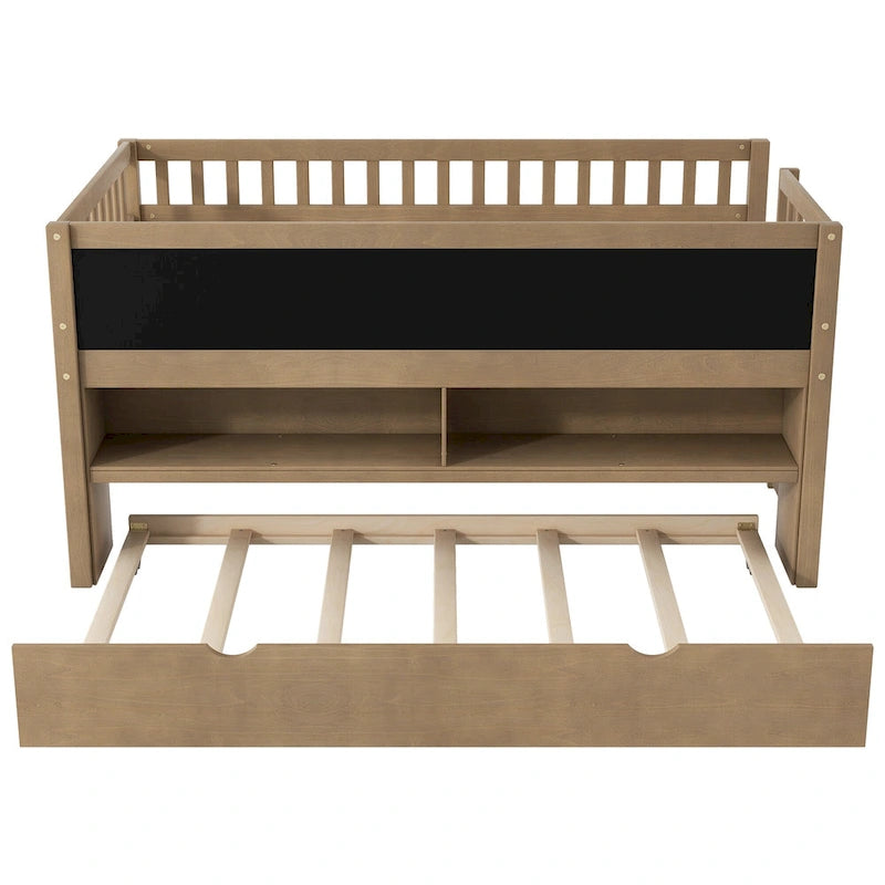 Lit simple bas avec sommier gigogne