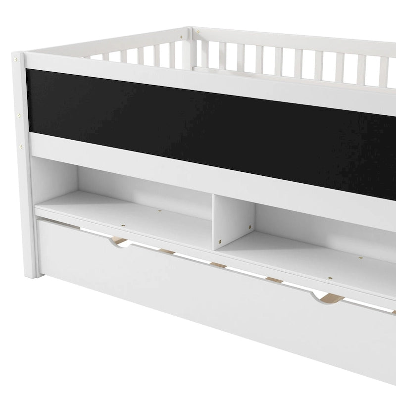 Lit simple bas avec sommier gigogne