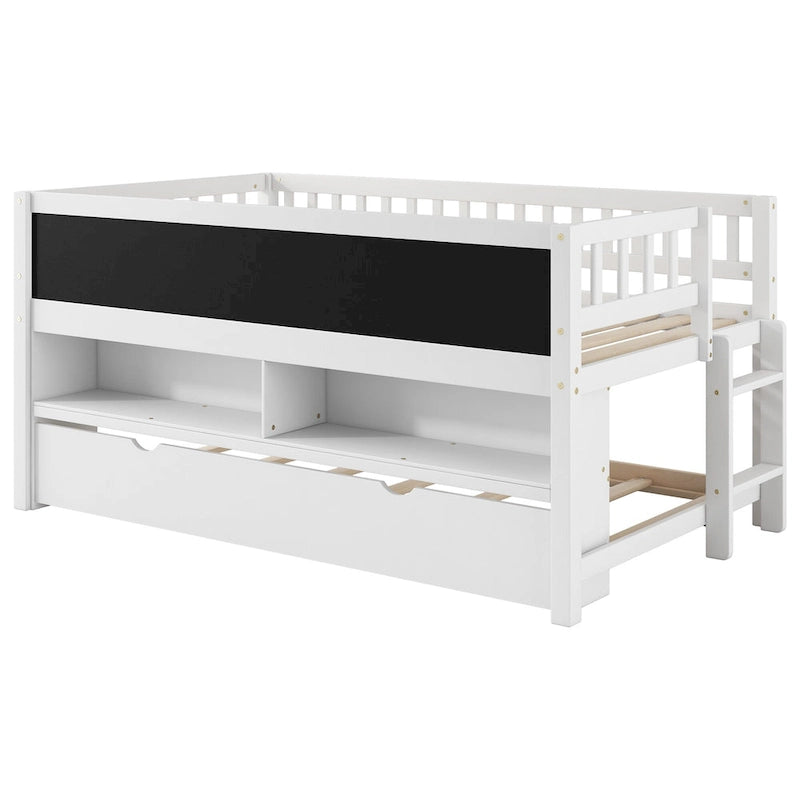 Lit simple bas avec sommier gigogne