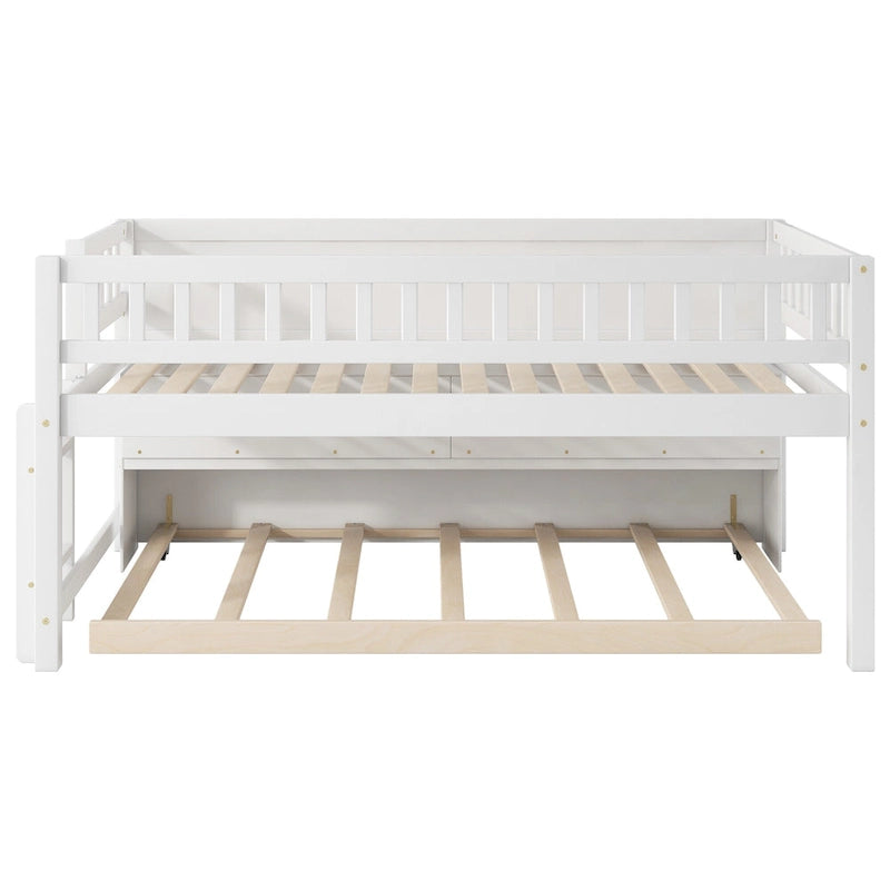 Lit simple bas avec sommier gigogne