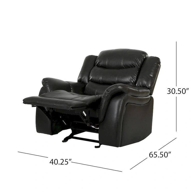 Fauteuil de relaxation coulissant en cuir PU