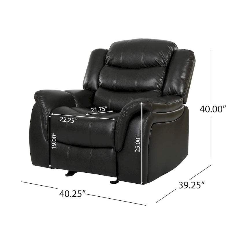 Fauteuil de relaxation coulissant en cuir PU