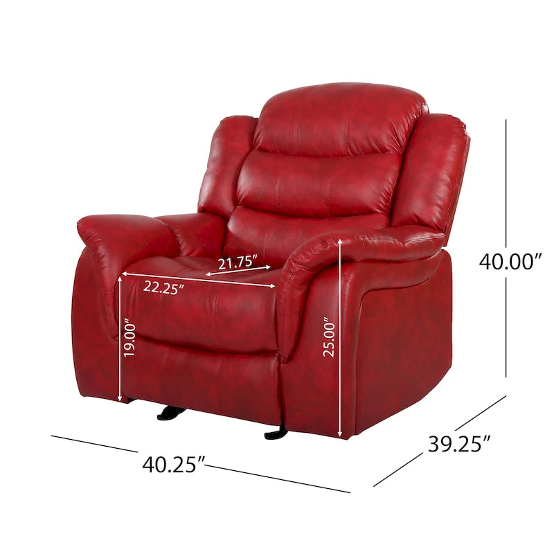 Fauteuil de relaxation coulissant en cuir PU