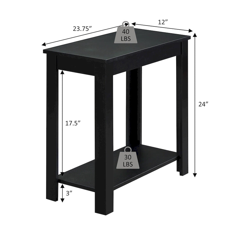 Table d'appoint avec étagères