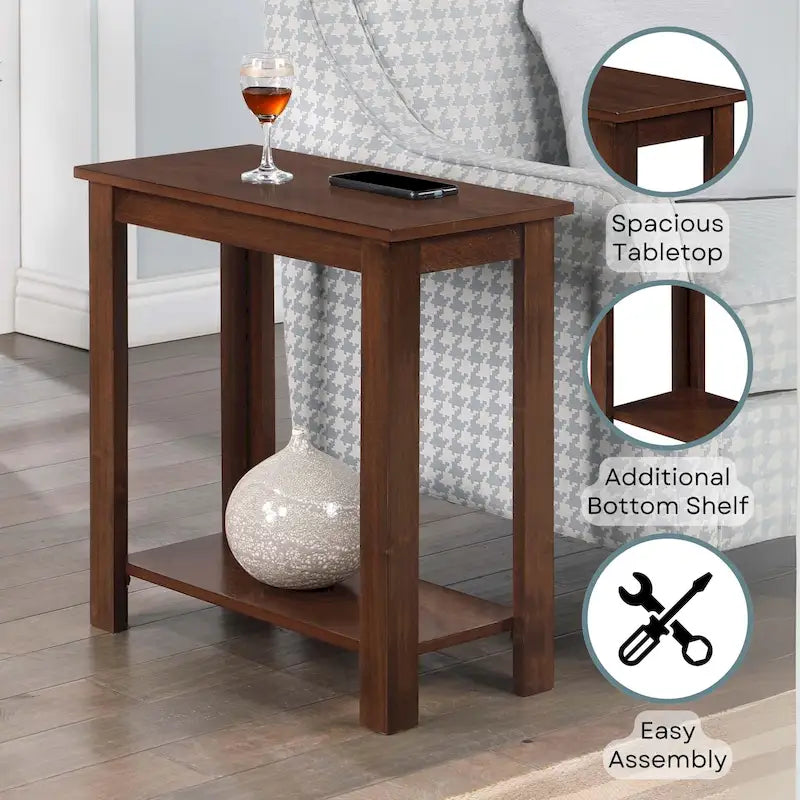 Table d'appoint avec étagères