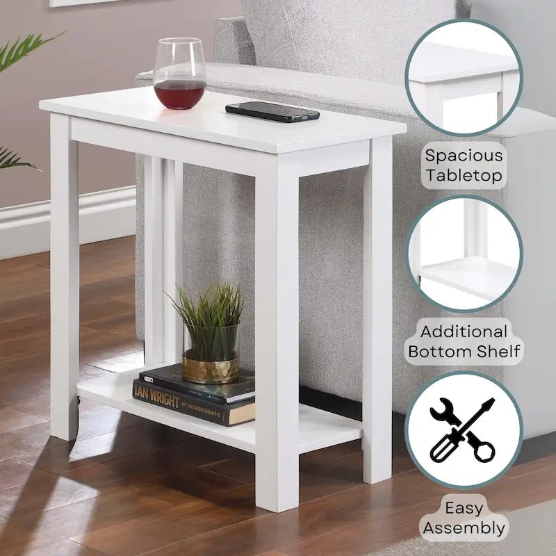 Table d'appoint avec étagères