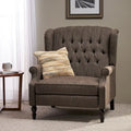 Fauteuil inclinable en tissu à dossier haut, touffeté, très grand format