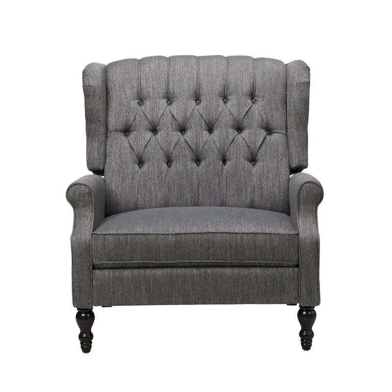 Fauteuil inclinable en tissu à dossier haut, touffeté, très grand format