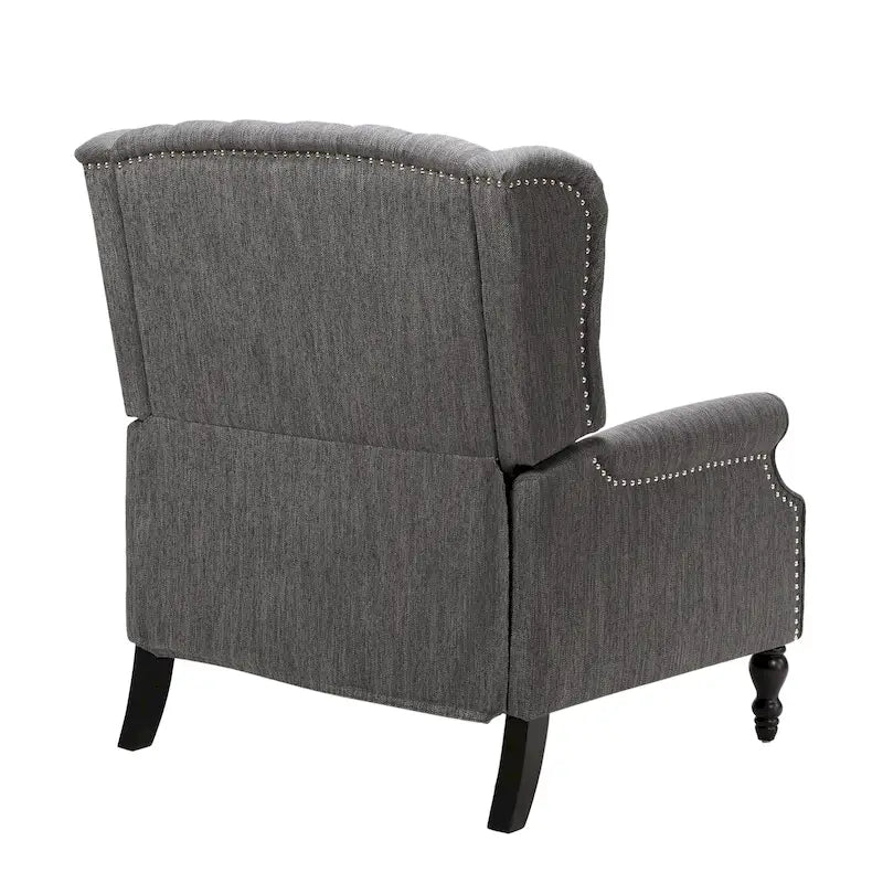 Fauteuil inclinable en tissu à dossier haut, touffeté, très grand format