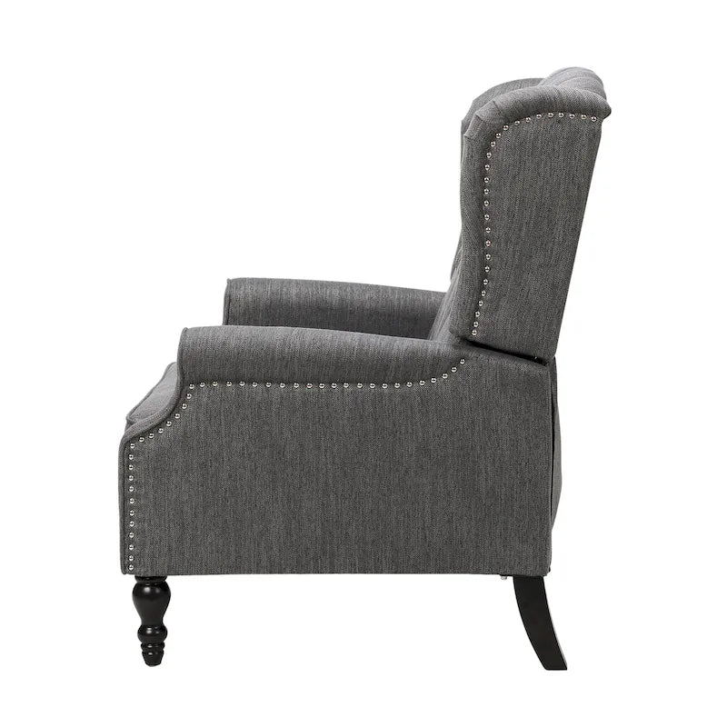 Fauteuil inclinable en tissu à dossier haut, touffeté, très grand format