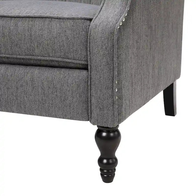 Fauteuil inclinable en tissu à dossier haut, touffeté, très grand format
