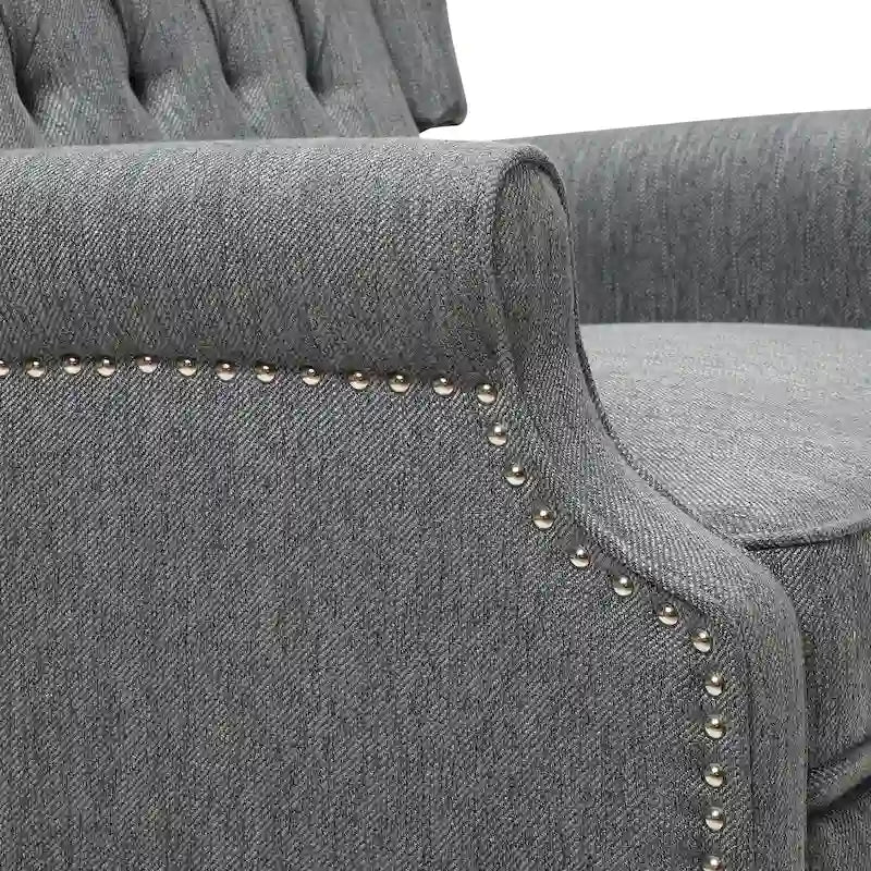 Fauteuil inclinable en tissu à dossier haut, touffeté, très grand format