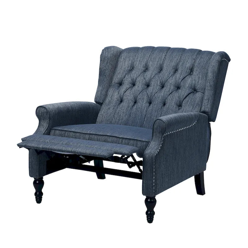 Fauteuil inclinable en tissu à dossier haut, touffeté, très grand format