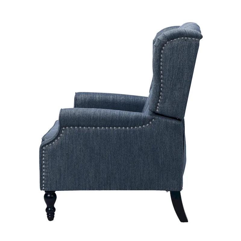 Fauteuil inclinable en tissu à dossier haut, touffeté, très grand format