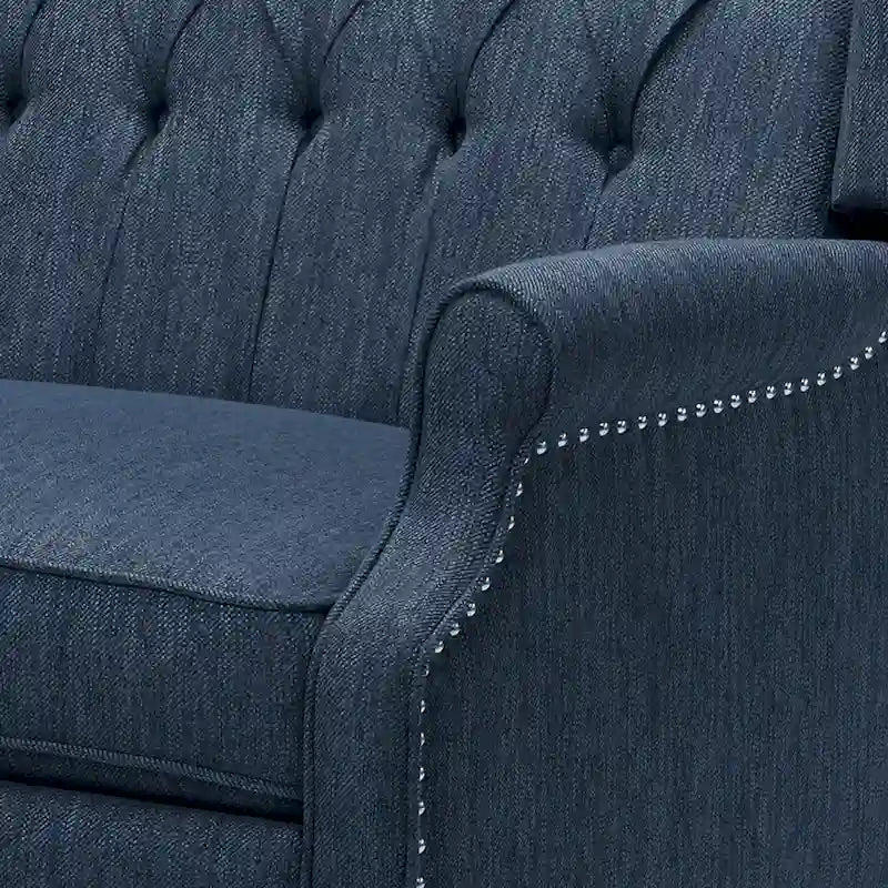 Fauteuil inclinable en tissu à dossier haut, touffeté, très grand format