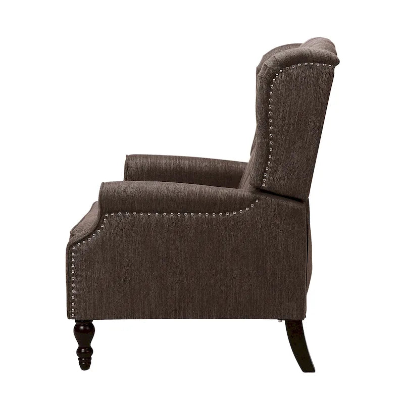 Fauteuil inclinable en tissu à dossier haut, touffeté, très grand format