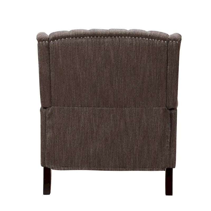 Fauteuil inclinable en tissu à dossier haut, touffeté, très grand format