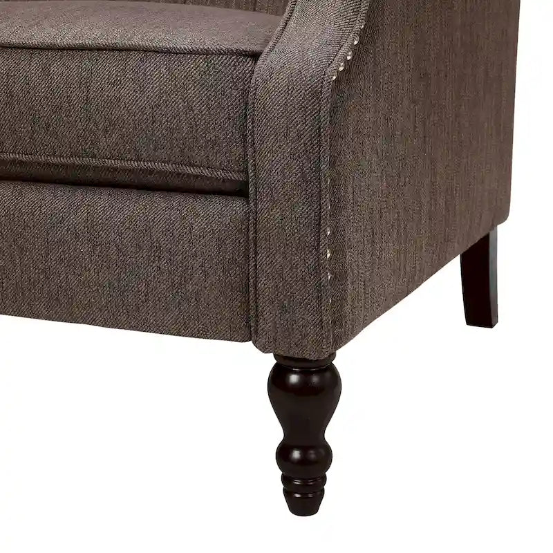 Fauteuil inclinable en tissu à dossier haut, touffeté, très grand format