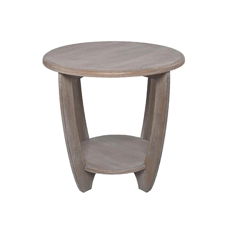 Table d'appoint rustique de ferme avec étagère de rangement