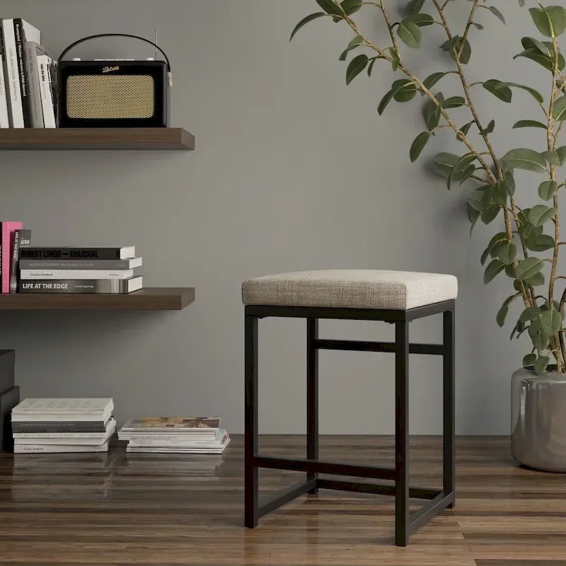 Tabouret de comptoir en métal sans dossier 24 pouces