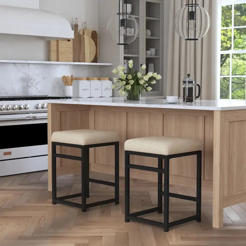 Tabouret de comptoir en métal sans dossier 24 pouces