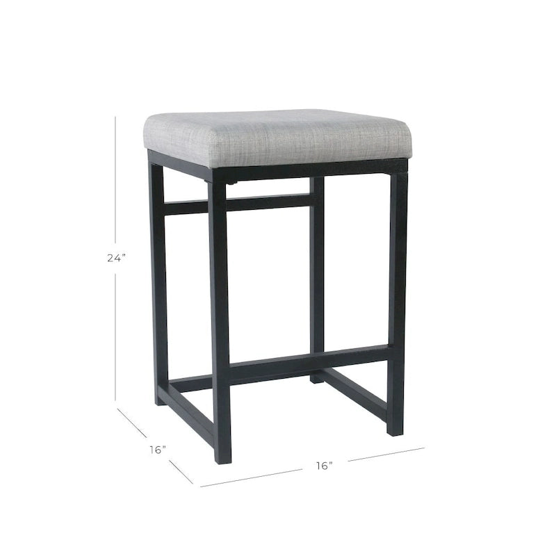 Tabouret de comptoir en métal sans dossier 24 pouces
