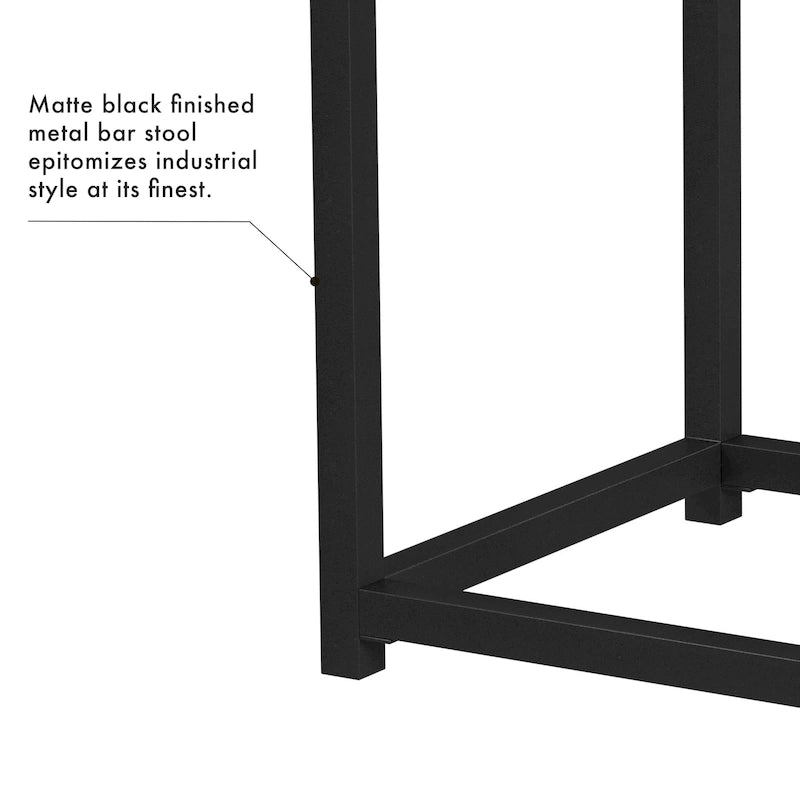 Tabouret de comptoir en métal sans dossier 24 pouces