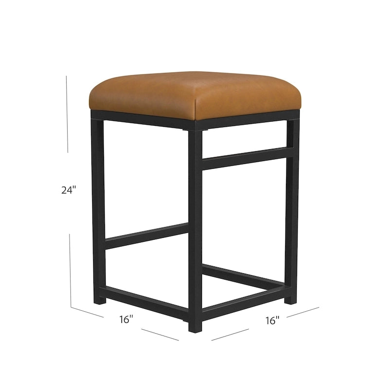 Tabouret de comptoir en métal sans dossier 24 pouces