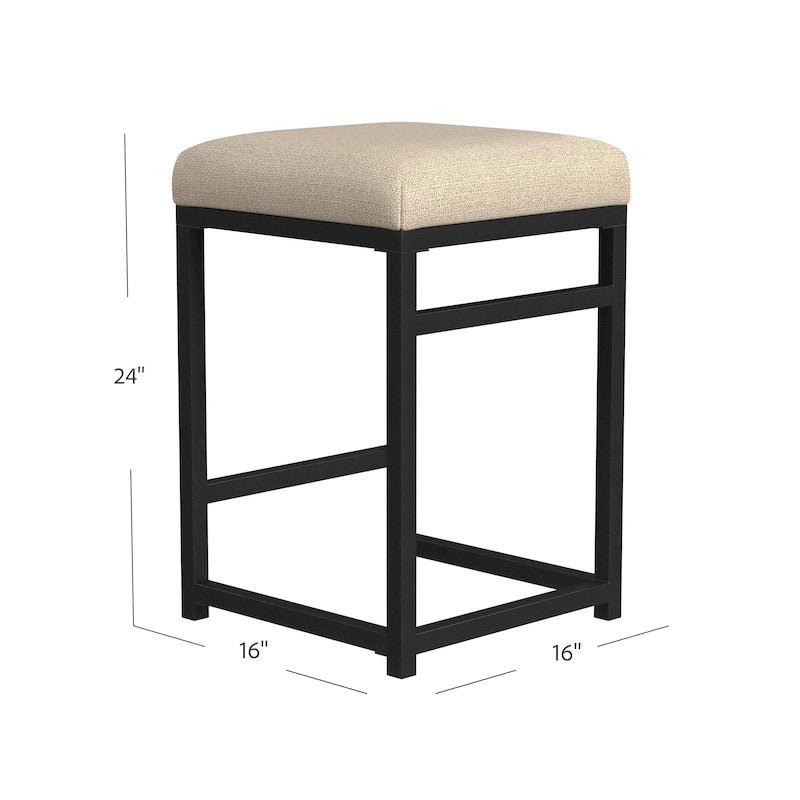 Tabouret de comptoir en métal sans dossier 24 pouces