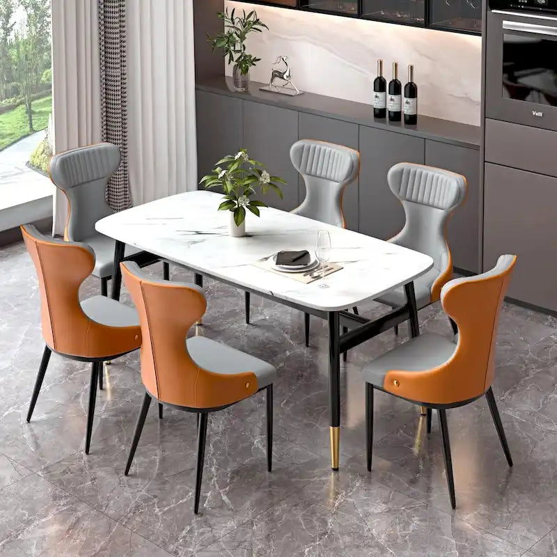 Chaise de salle à manger/fauteuil de salon/chaise sans accoudoirs/chaise à dossier capitonné de style moderne