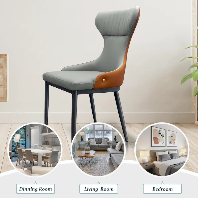 Chaise de salle à manger/fauteuil de salon/chaise sans accoudoirs/chaise à dossier capitonné de style moderne