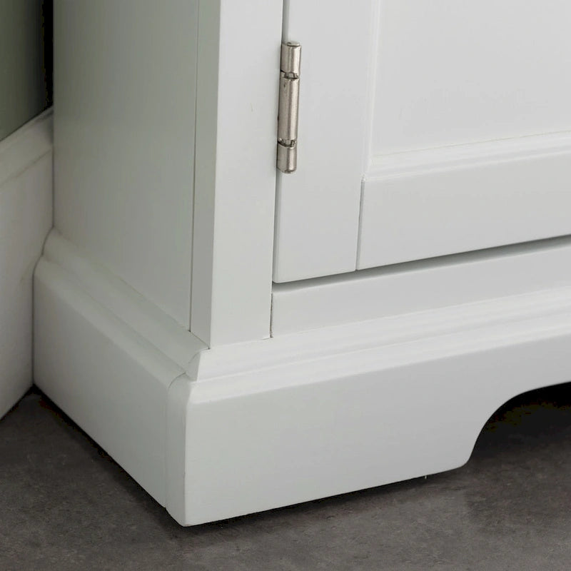 Meuble TV d'angle avec espace de rangement fermé