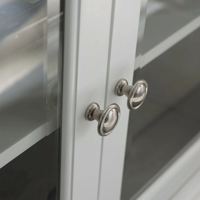 Meuble TV d'angle avec espace de rangement fermé