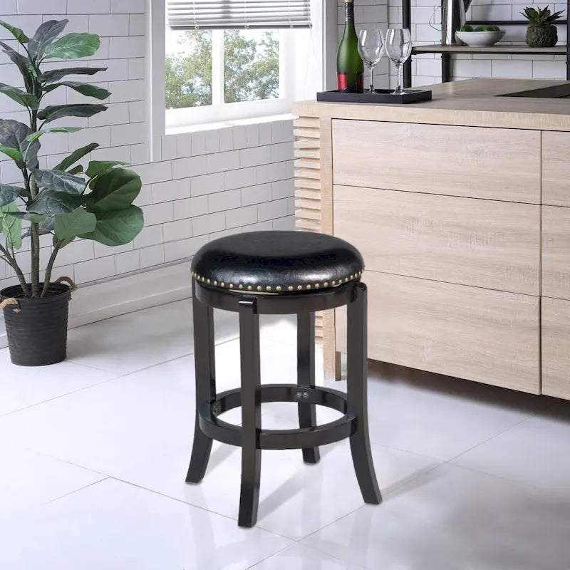 Tabourets de bar noirs pivotants