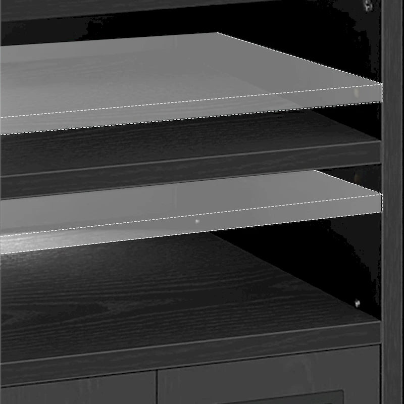 Meuble TV d'angle de style campagnard, centre de divertissement, console de contrôle multimédia