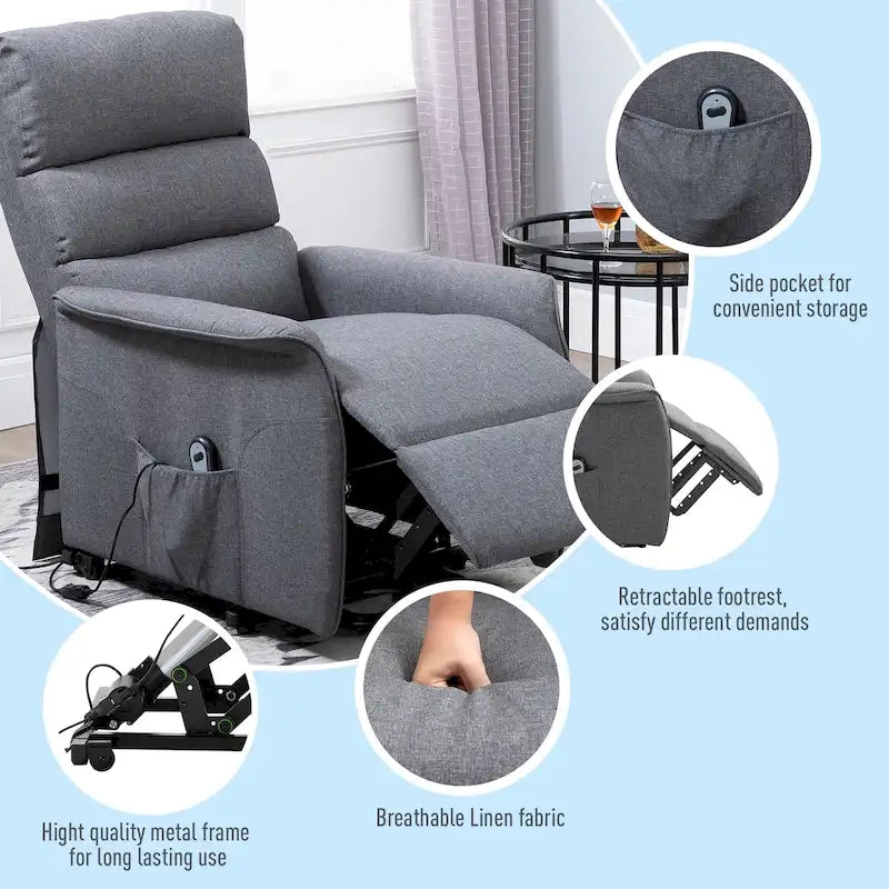 Fauteuil inclinable releveur avec télécommande