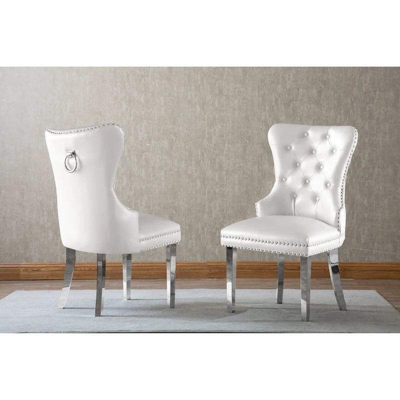 Chaises de salle à manger capitonnées, lot de 2, qualité supérieure