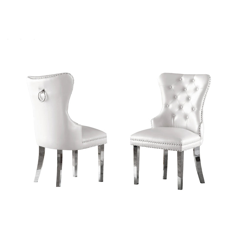 Chaises de salle à manger capitonnées, lot de 2, qualité supérieure