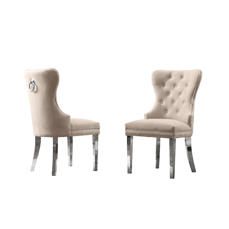 Chaises de salle à manger capitonnées, lot de 2, qualité supérieure