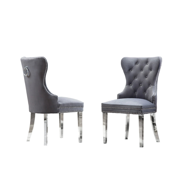 Chaises de salle à manger capitonnées, lot de 2, qualité supérieure