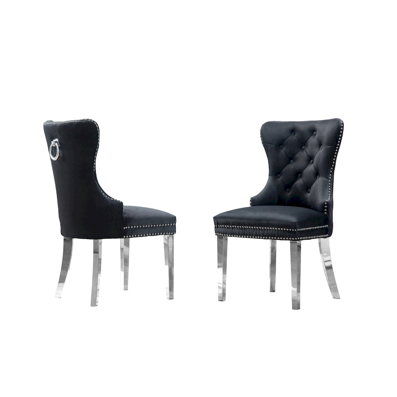 Chaises de salle à manger capitonnées, lot de 2, qualité supérieure