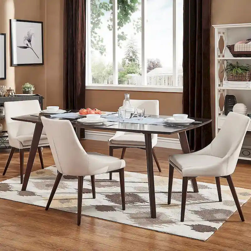 chaise de salle à manger médiévale à dossier incurvé