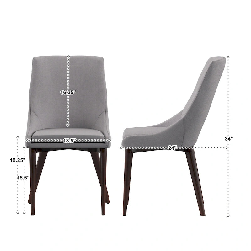 chaise de salle à manger médiévale à dossier incurvé