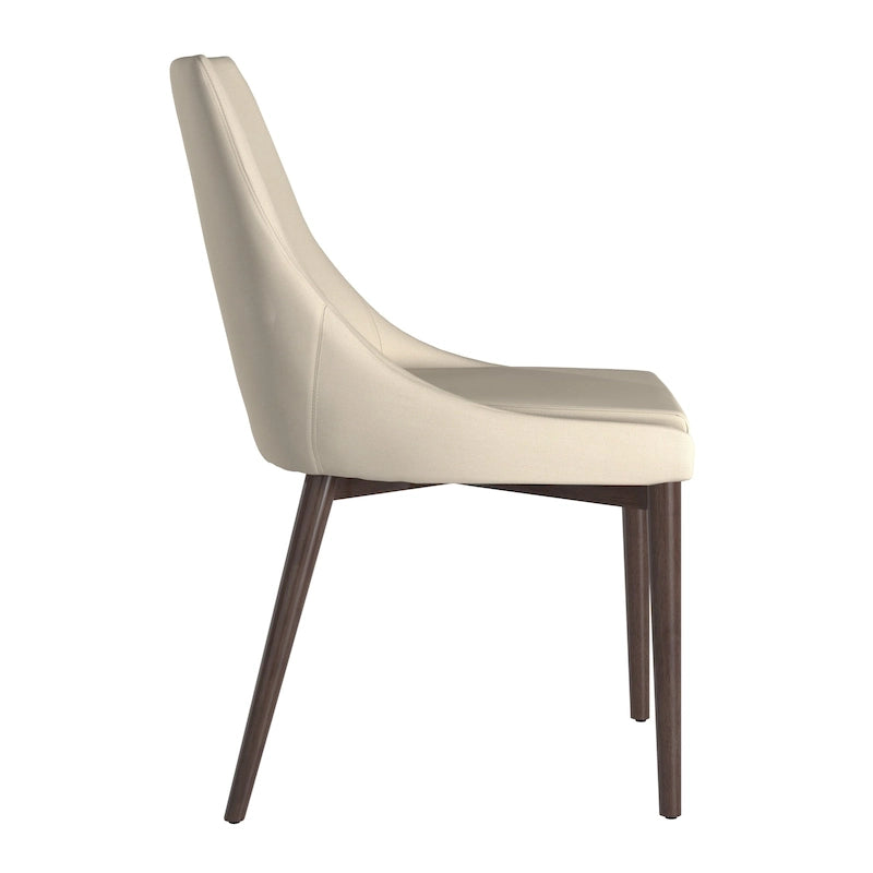 chaise de salle à manger médiévale à dossier incurvé