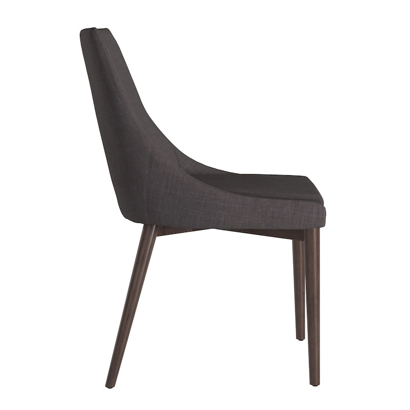 chaise de salle à manger médiévale à dossier incurvé