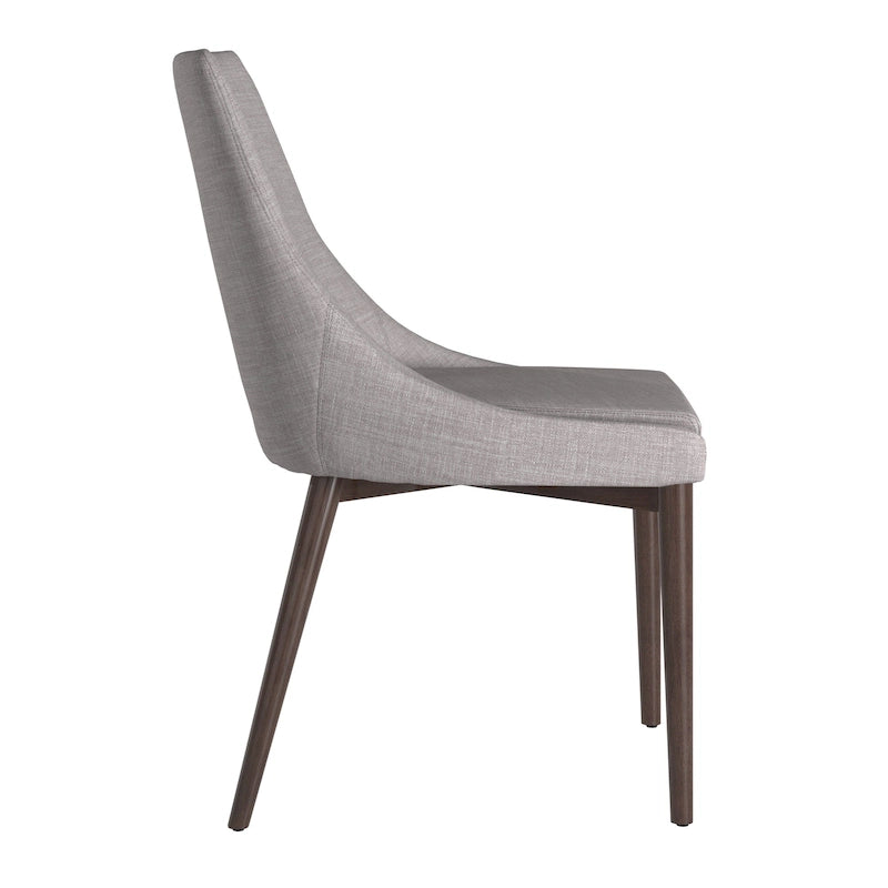 chaise de salle à manger médiévale à dossier incurvé