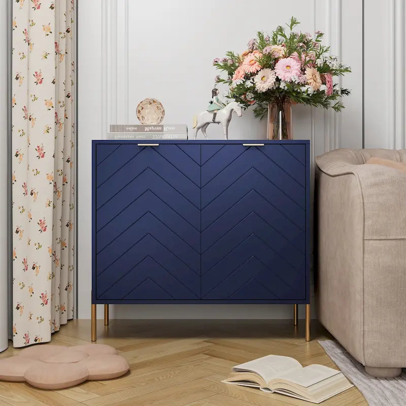 Buffet décoratif double porte pour supports de rangement