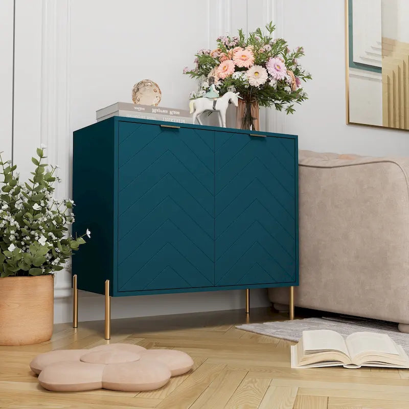 Buffet décoratif double porte pour supports de rangement