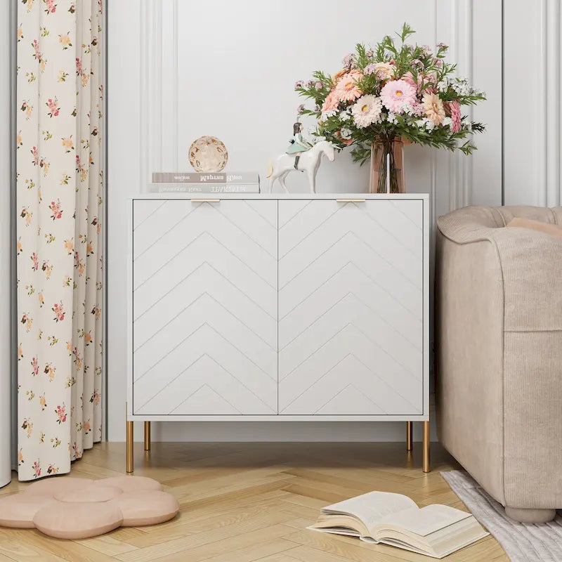 Buffet décoratif double porte pour supports de rangement
