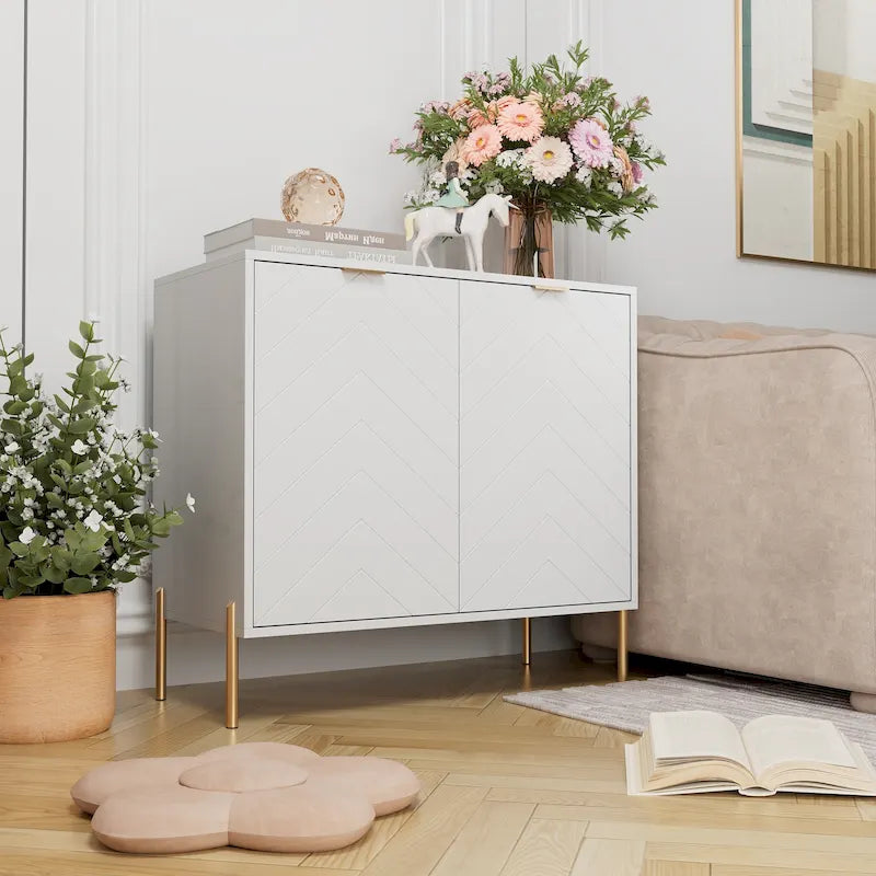 Buffet décoratif double porte pour supports de rangement